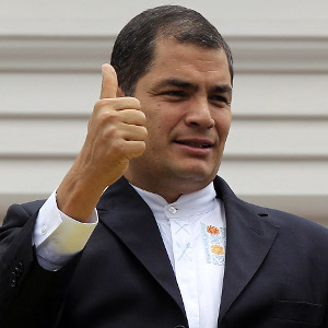 Rafael Correa, Presidente de Ecuador.