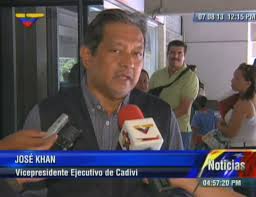 José Khan, vicepresidente ejecutivo de Cadivi.